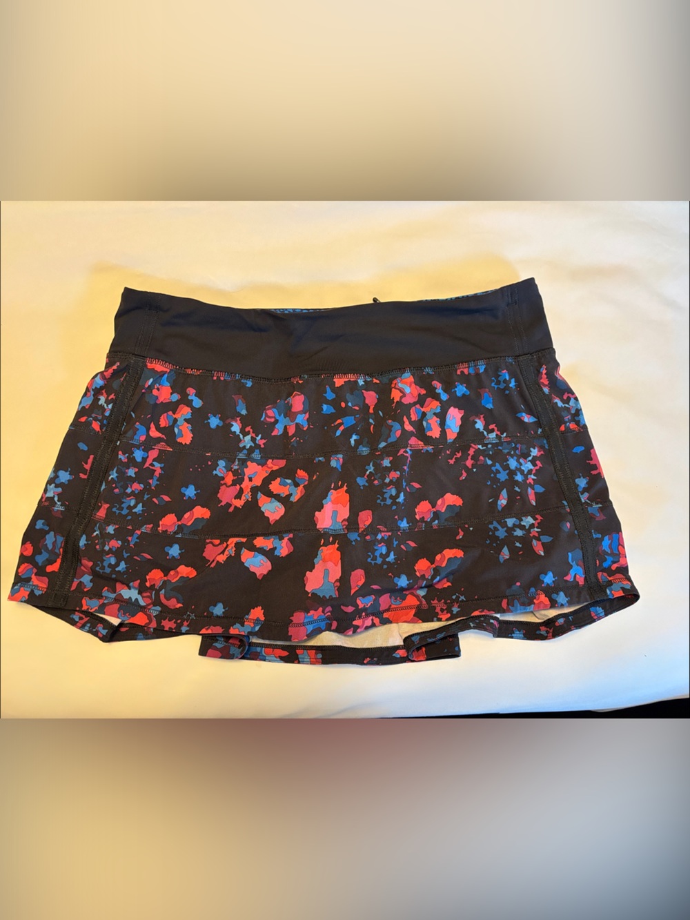 lululemon tennis skirt pink & Blue Floral Print 8